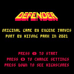 Defender for Pico8 1.6